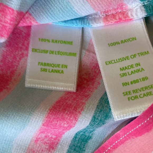 Lilly Pulitzer off the shoulder top 3/4 length sleeves - Picture 4 of 7